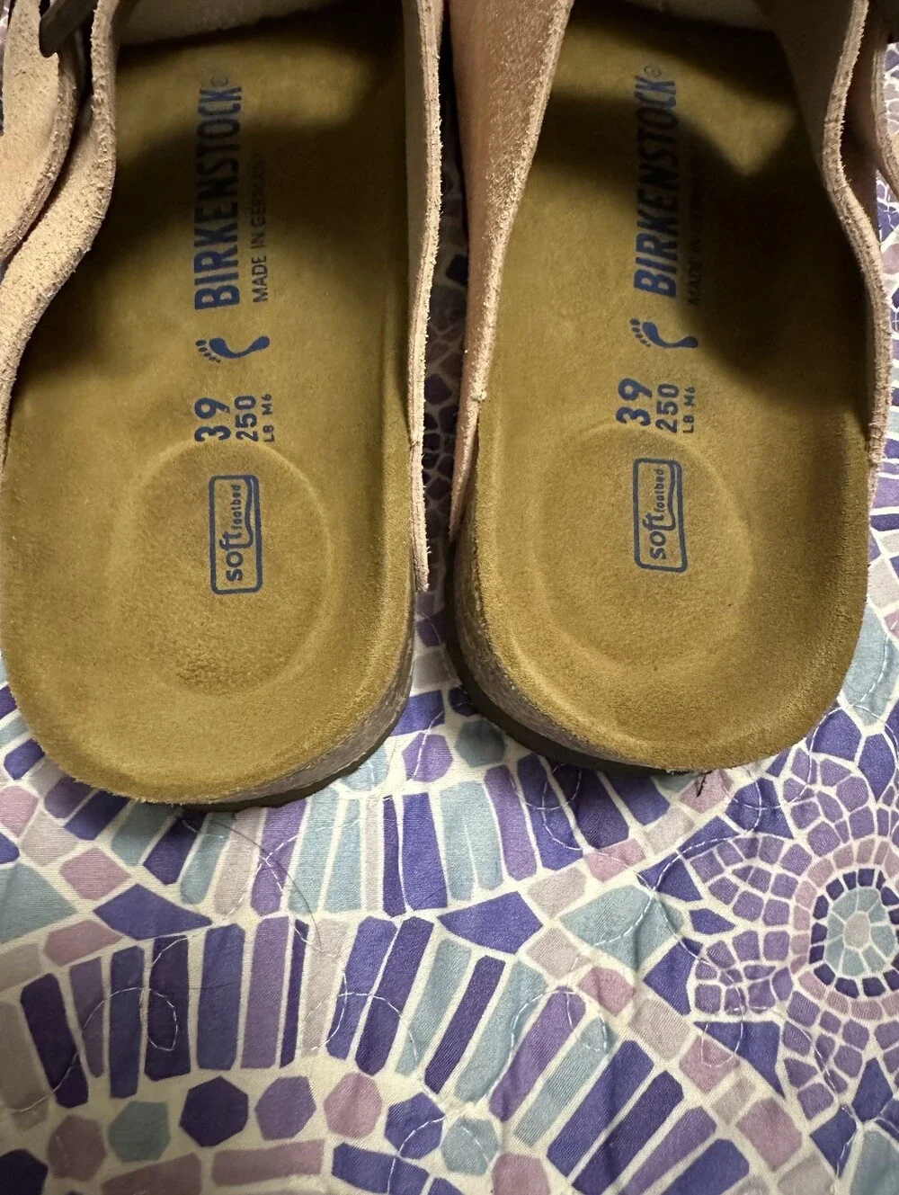 Birkenstock Arizona Soft Pink Suede Double-Strap Sandals Size 39 - Picture 2 of 5